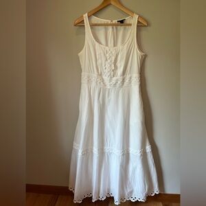 J. Crew Classic White Eyelet Summer Dress